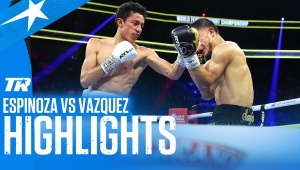 ESPINOZA ZASTOPOWAŁ VAZQUEZA, OBRONIŁ PAS WBO